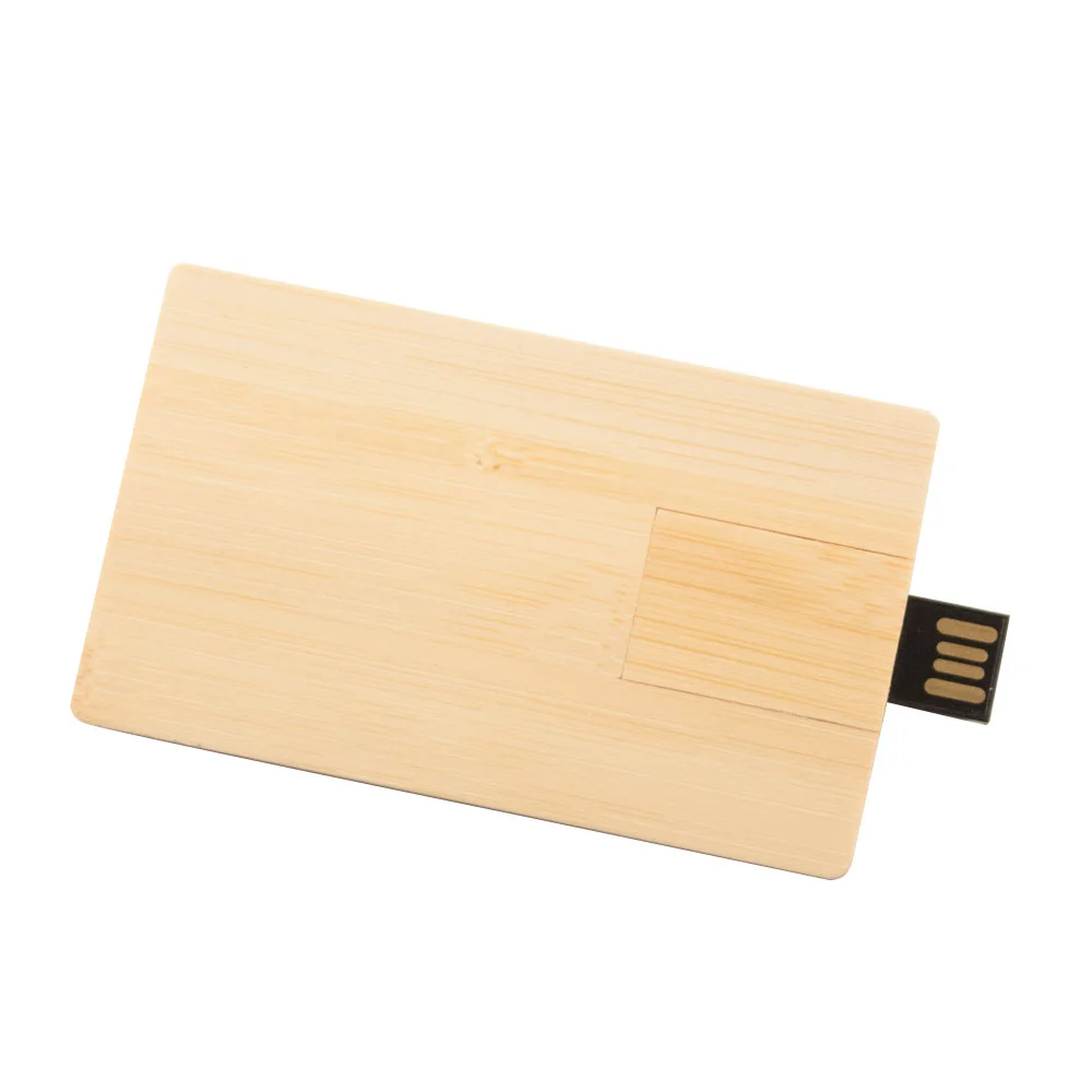 Флешка Деревянная Визитка Card Wood F27 желтый 512 Гб - фото 8