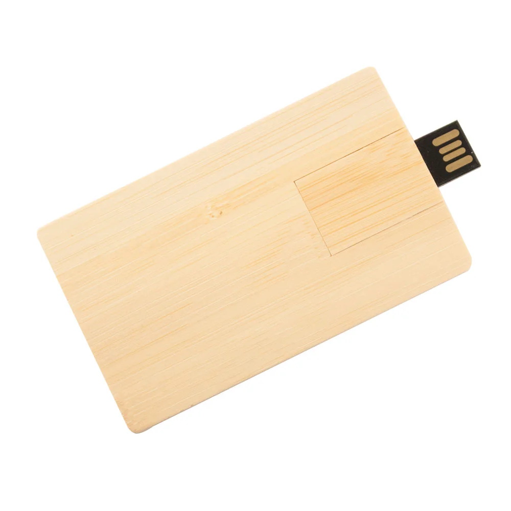 Флешка Деревянная Визитка Card Wood F27 желтый 2 Гб - фото 9