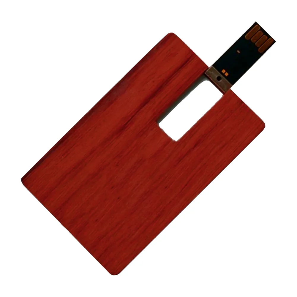 Флешка Деревянная Визитка Card Wood F27 красный 8 Гб - фото 9