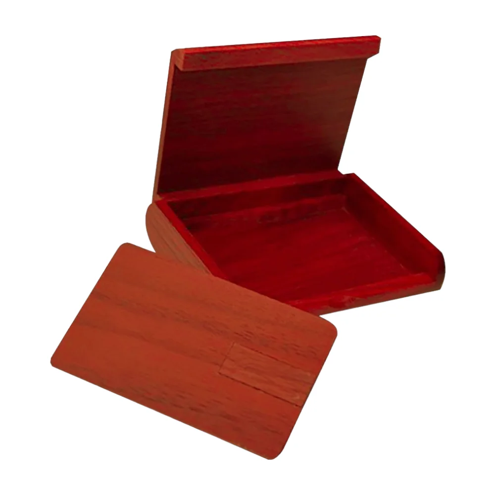 Флешка Деревянная Визитка Card Wood F27 красный 512 Гб - фото 10