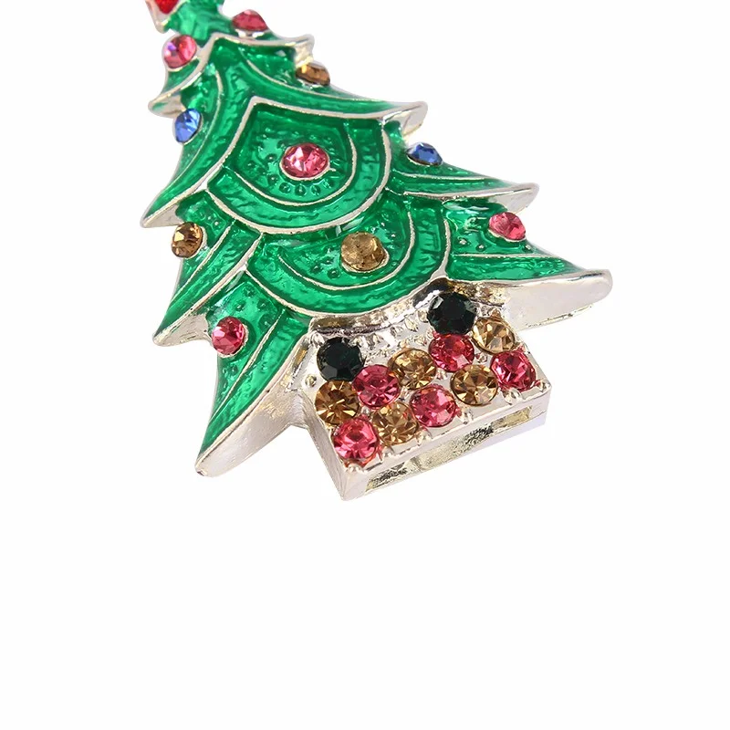 Флешка Металлическая Елка Christmas Tree R28 зеленая 32 Гб - фото 5