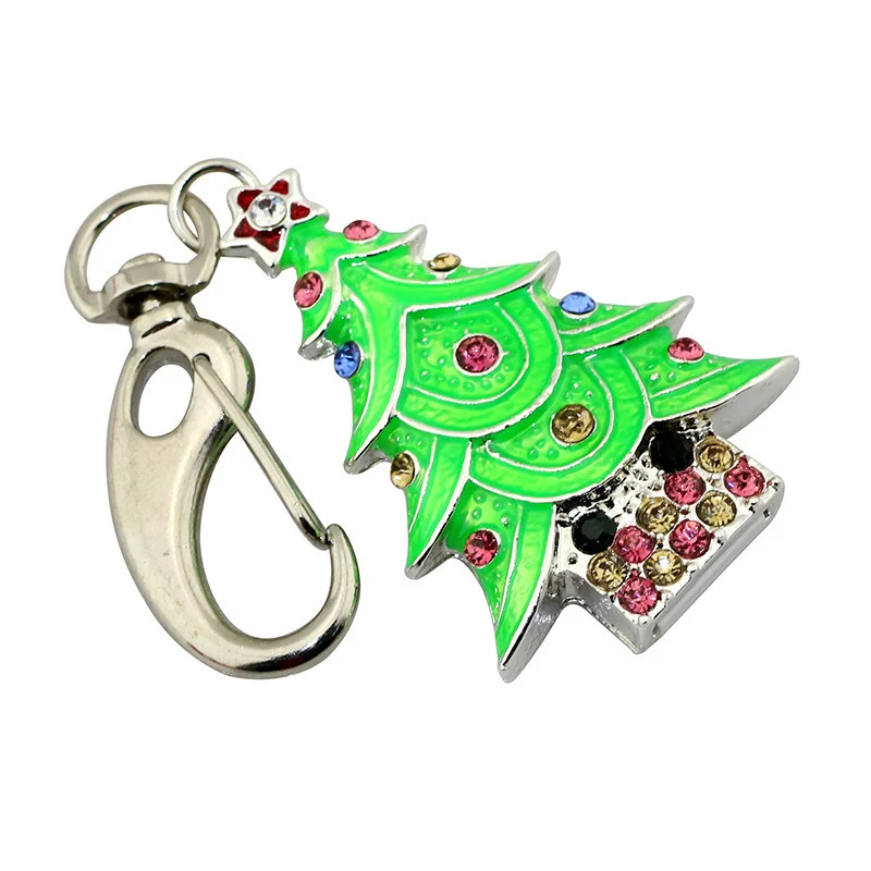 Флешка Металлическая Елка Christmas Tree R28 зеленая 1 Гб - фото 2