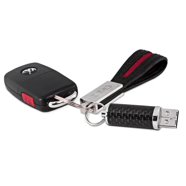 Флешка Карбоновый брелок Keychain Carbon L32 черная 8 Гб - фото 2