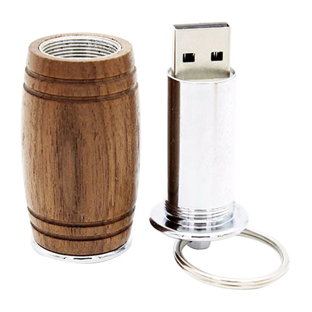 Флешка Деревянная Бочка Пива Beer Barrel F36 коричневая 4 Гб - фото 2