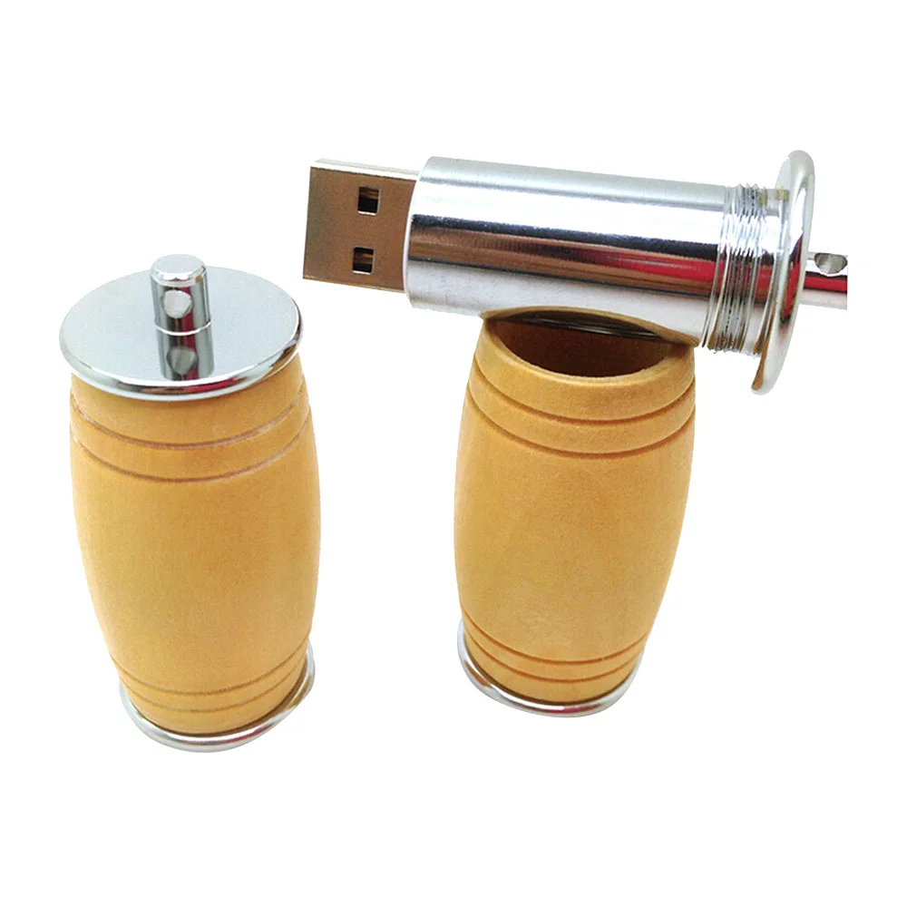 Флешка Деревянная Бочка Пива Beer Barrel F36 бежевая 64 Гб - фото 9