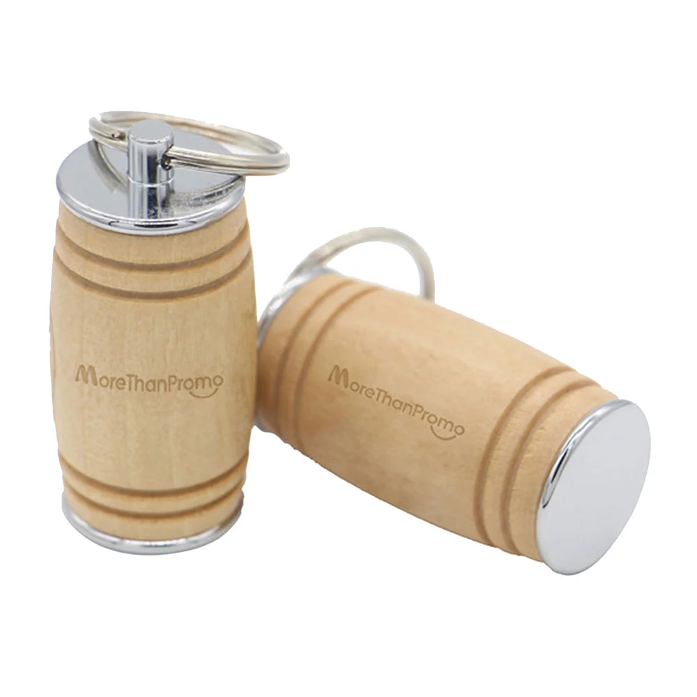 Флешка Деревянная Бочка Пива Beer Barrel F36 бежевая 1 Гб - фото 4