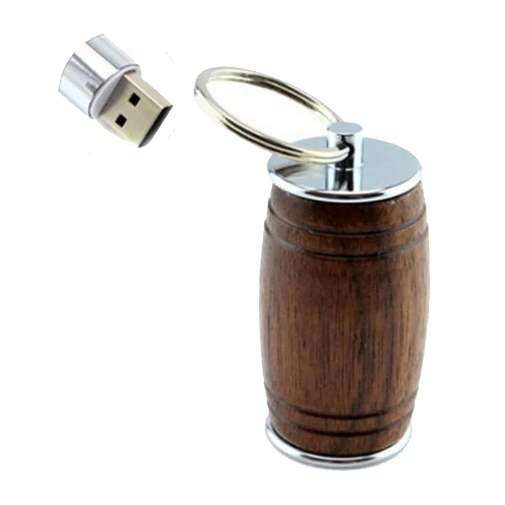 Флешка Деревянная Бочка Пива Beer Barrel F36 коричневая 1 Гб - фото 3