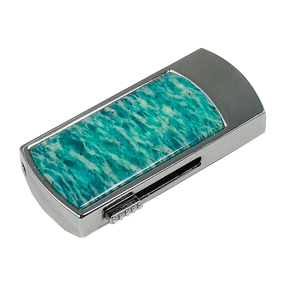 Флешка Каменная Амазонит Amazonite Stone G283 128 ГБ Зеленый - фото 4