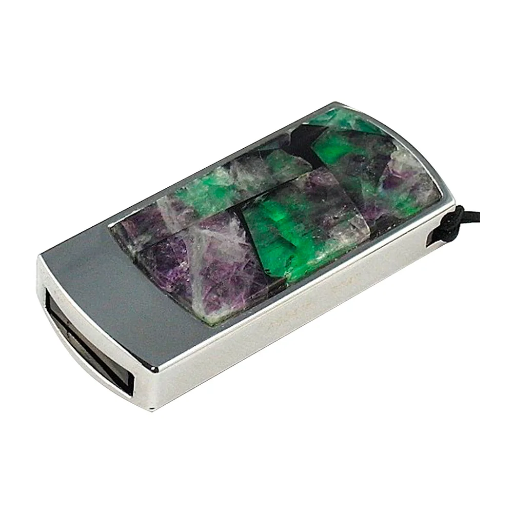 Флешка Каменная Флюорит Fluorite Stone G285 зеленая 2 ТБ - фото 1