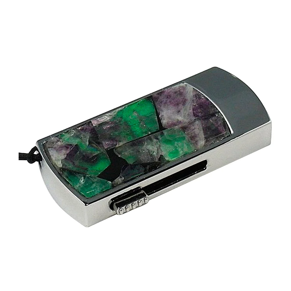 Флешка Каменная Флюорит Fluorite Stone G285 зеленая 2 ТБ - фото 3