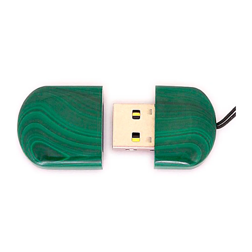 Флешка Каменная Малахит Malachite Stone F G282 зеленая 1 ТБ - фото 4