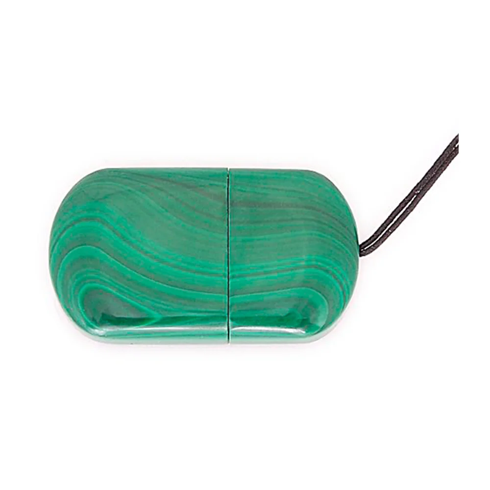 Флешка Каменная Малахит Malachite Stone F G282 зеленая 2 Гб - фото 2