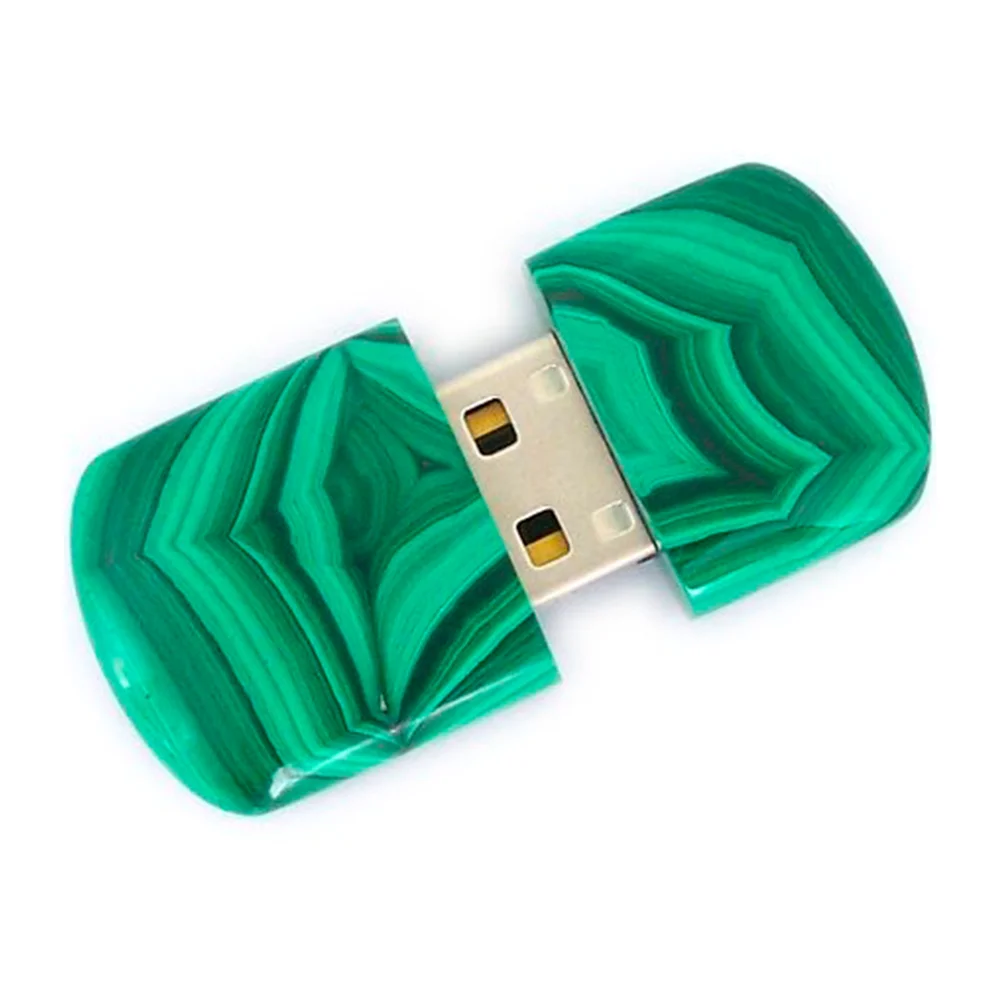 Флешка Каменная Малахит Malachite Stone D G282 зеленая 512 Гб - фото 5