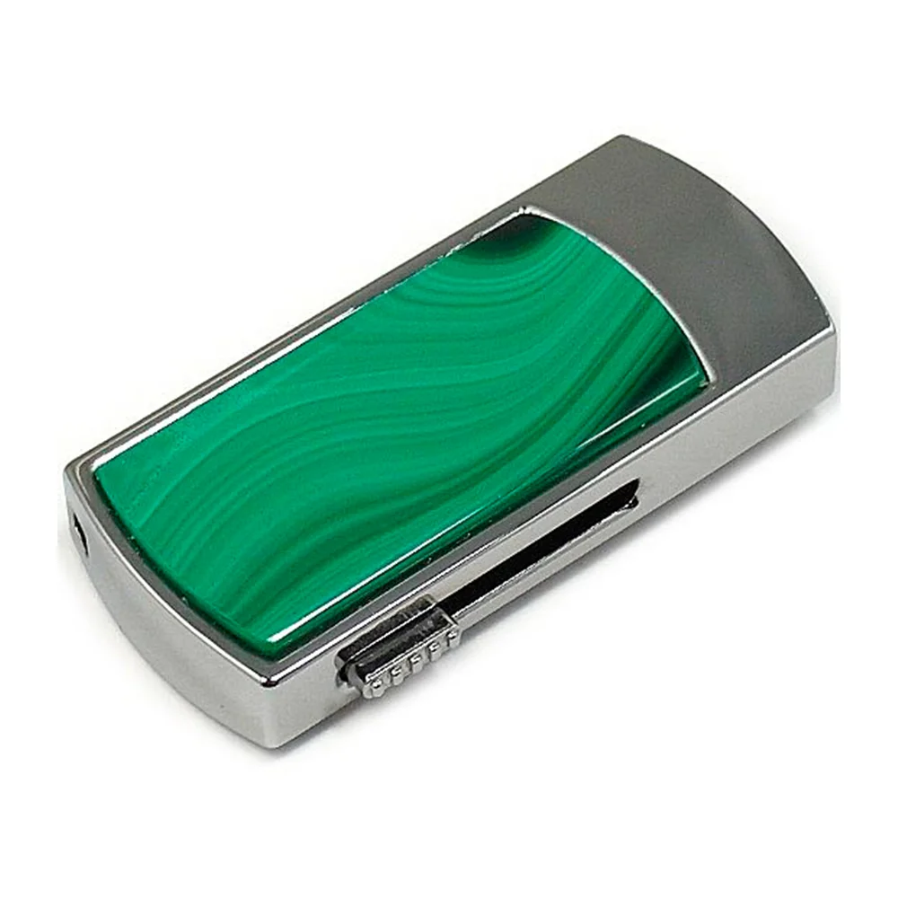 Флешка Каменная Малахит Malachite Stone N G282 зеленая 4 Гб - фото 5