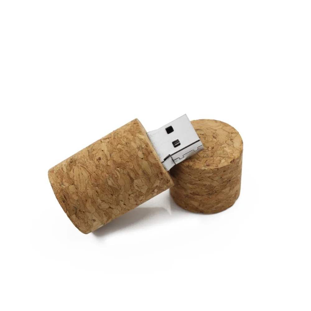 Флешка Деревянная Пробка от бутылки Cork Bottle F41 бежевый 16 ГБ - фото 2
