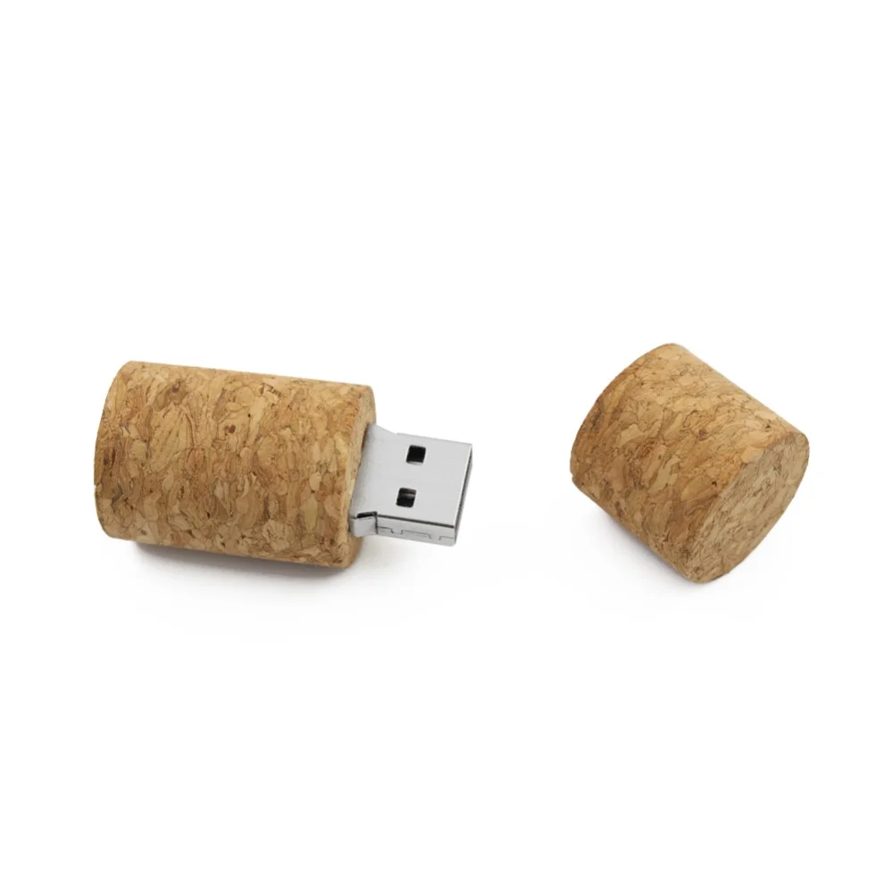 Флешка Деревянная Пробка от бутылки Cork Bottle F41 бежевый 1 ГБ - фото 3