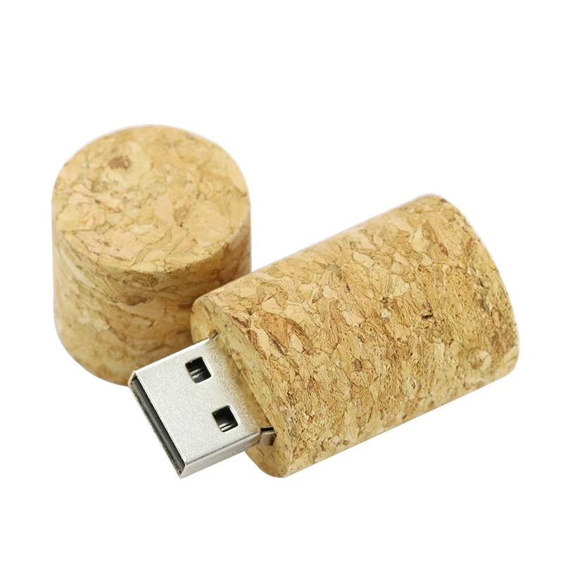 Флешка Деревянная Пробка от бутылки Cork Bottle F41 белая 64 ГБ - фото 2