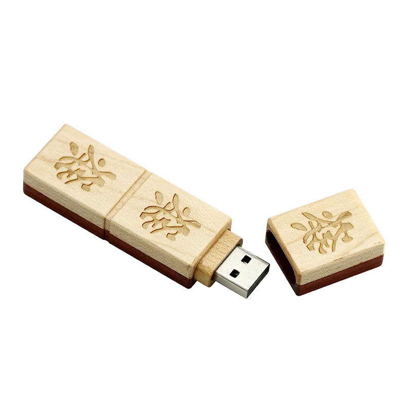 Флешка Деревянная Маджонг Mahjong Wood F43 белая 16 Гб - фото 5