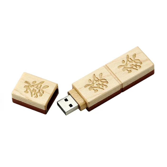 Флешка Деревянная Маджонг Mahjong Wood F43 белая 2 Гб