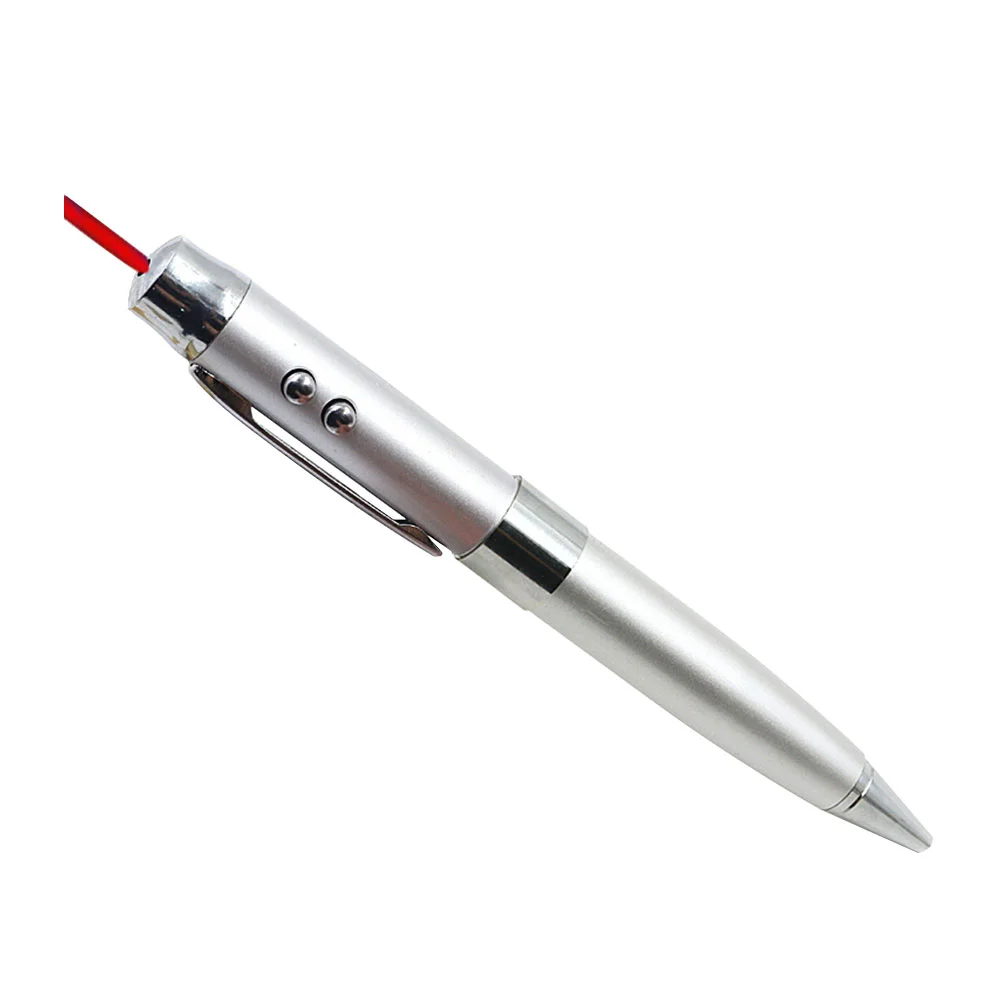 Флешка Металлическая Ручка Лазерная указка WBR Pen Laser Pointer R44 серебряный 32 ГБ - фото 3