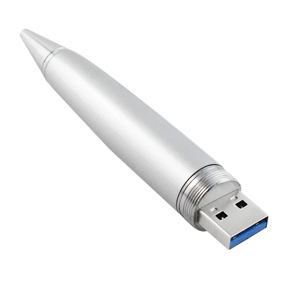 Флешка Металлическая Ручка Лазерная указка WBR Pen Laser Pointer R44 серебряный 512 ГБ - фото 5