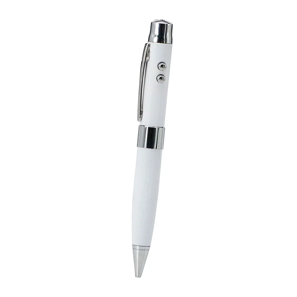 Флешка Металлическая Ручка Лазерная указка WBR Pen Laser Pointer R44 белый 64 ГБ - фото 2
