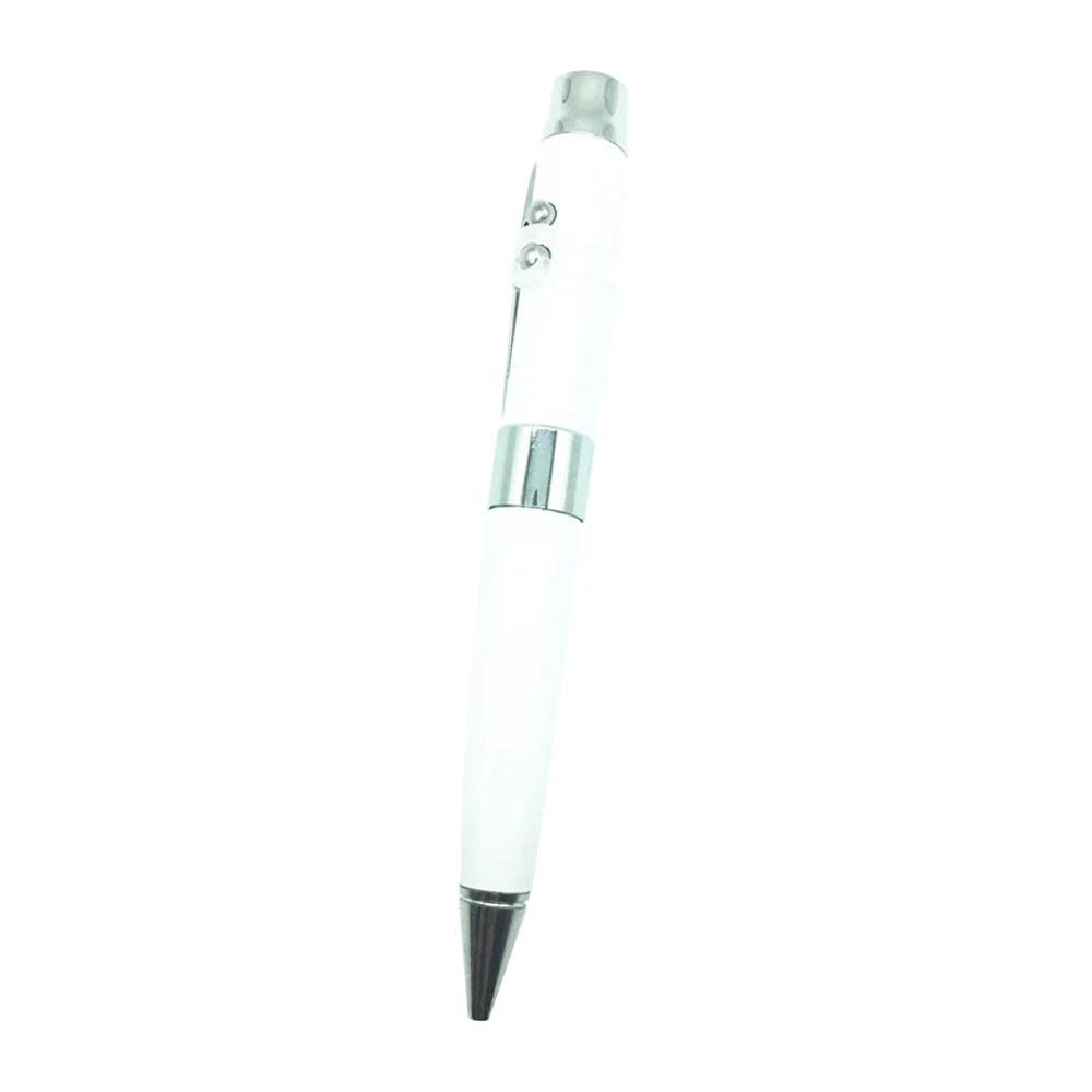Флешка Металлическая Ручка Лазерная указка WBR Pen Laser Pointer R44 белый 16 ГБ - фото 3