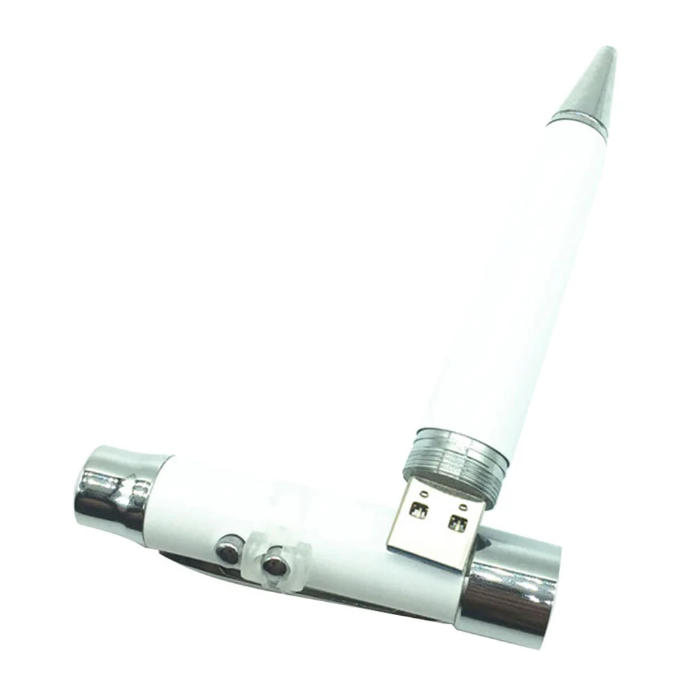 Флешка Металлическая Ручка Лазерная указка WBR Pen Laser Pointer R44 белый 256 ГБ - фото 4