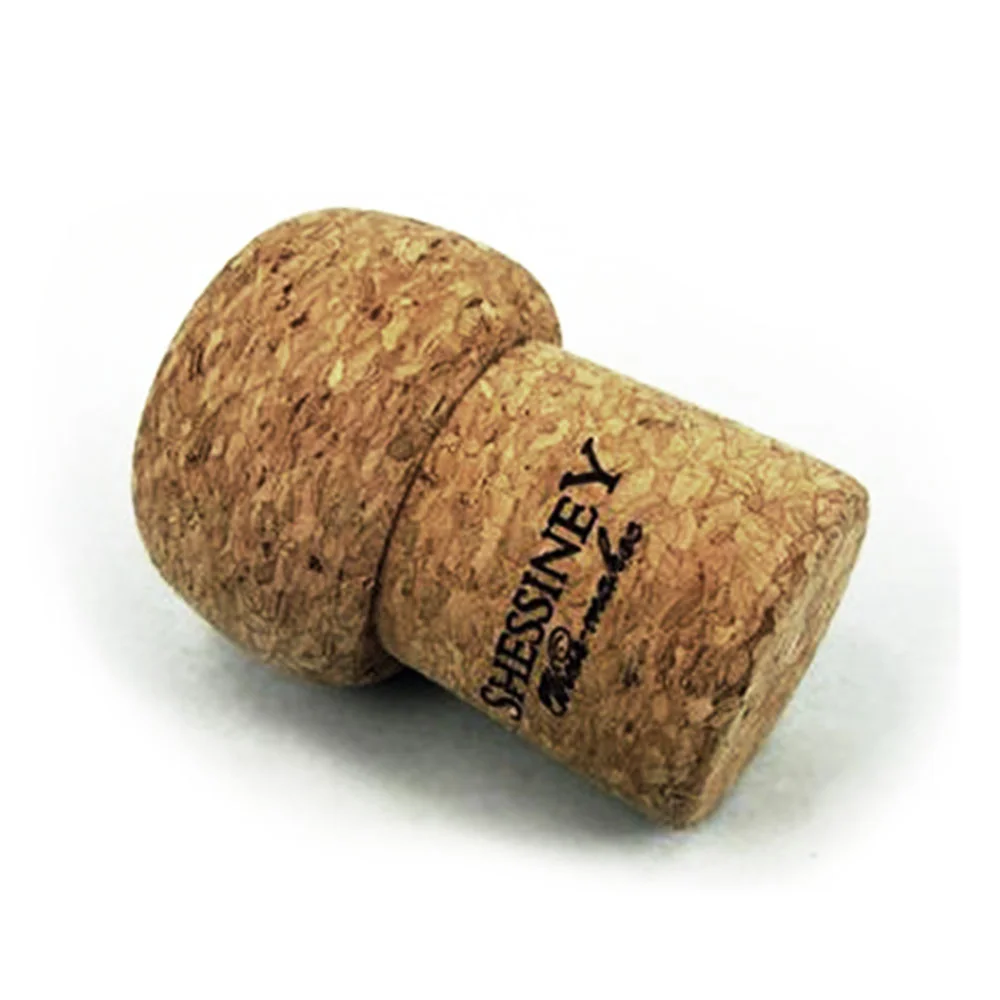 Флешка Деревянная Пробка от шампанского Cork Champagne F49 бежевый 32 ГБ - фото 3