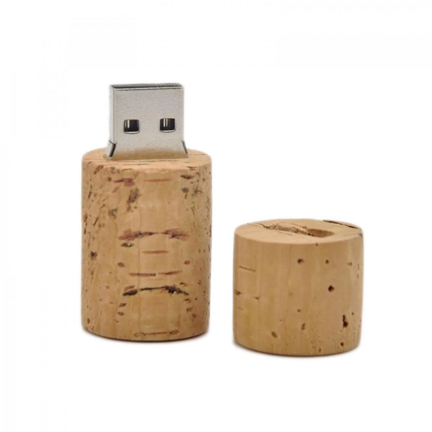Флешка Деревянная Пробка от вина Cork Wine F51 бежевая 2 Гб - фото 5