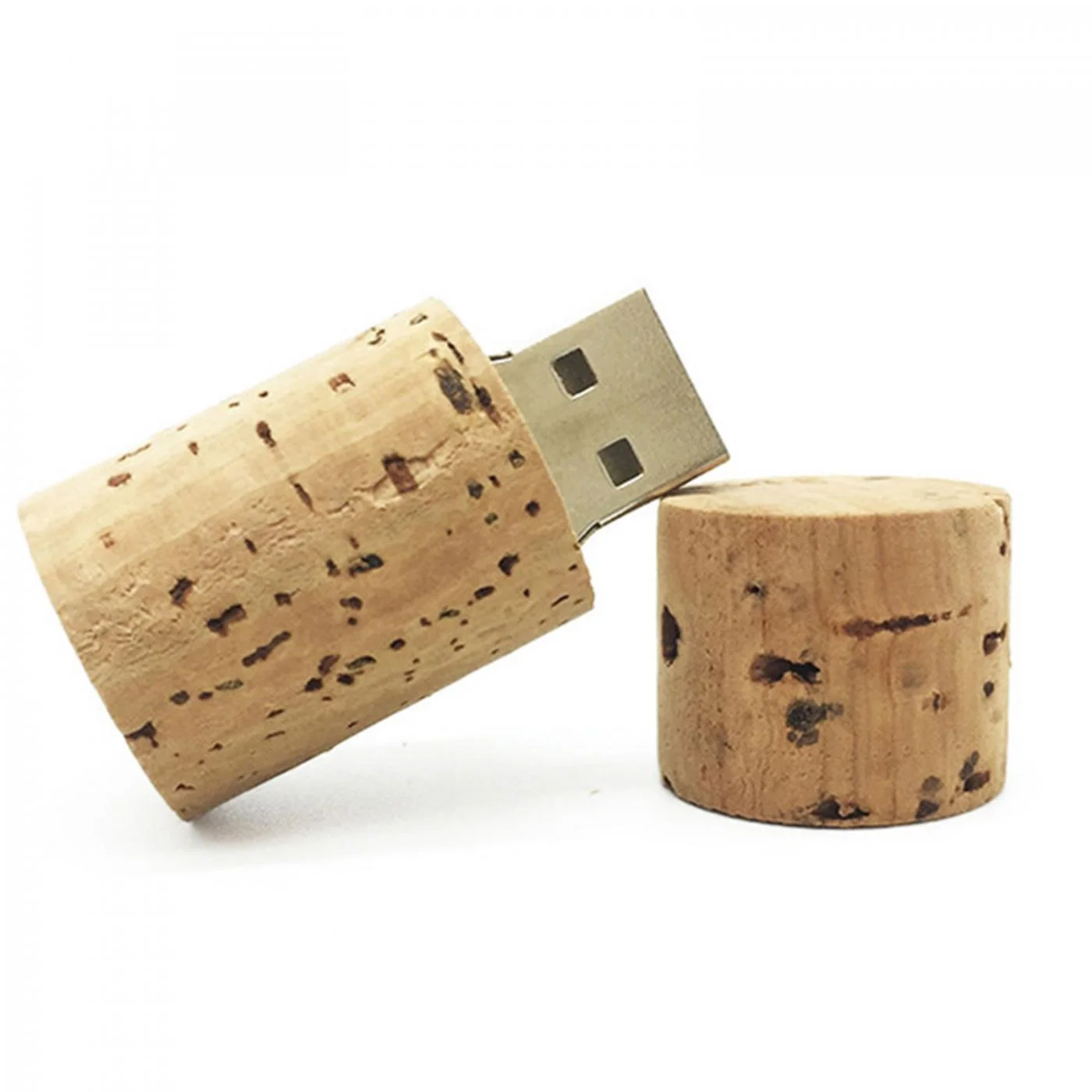 Флешка Деревянная Пробка от вина Cork Wine F51 бежевая 2 Гб - фото 7