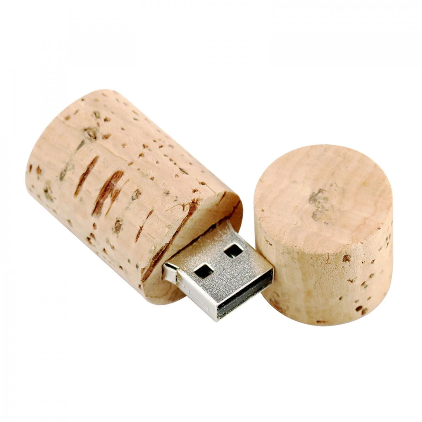 Флешка Деревянная Пробка от вина Cork Wine F51 белая 8 Гб - фото 2