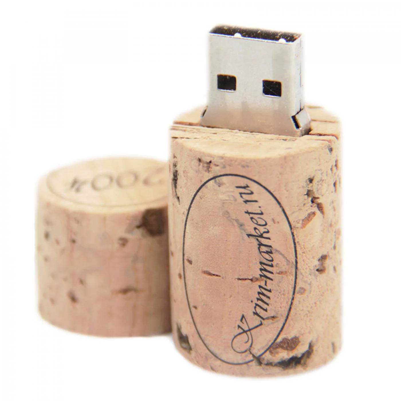 Флешка Деревянная Пробка от вина Cork Wine F51 белая 128 Гб - фото 5