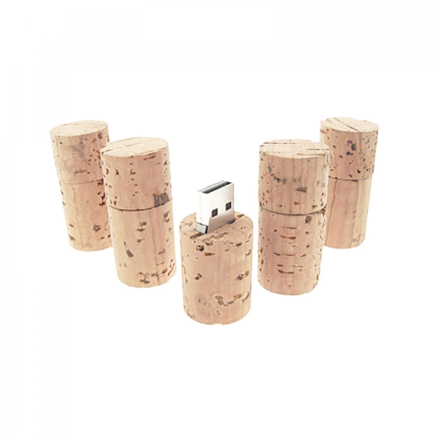 Флешка Деревянная Пробка от вина Cork Wine F51 белая 1 Гб - фото 9