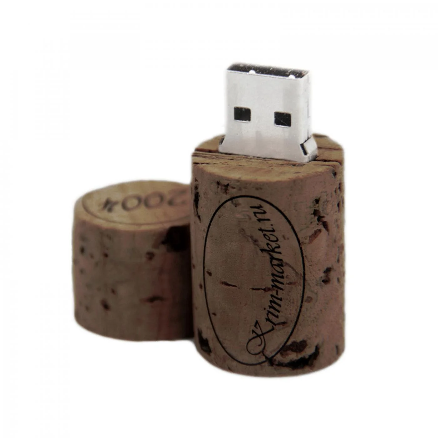 Флешка Деревянная Пробка от вина Cork Wine F51 коричневая 32 Гб - фото 3