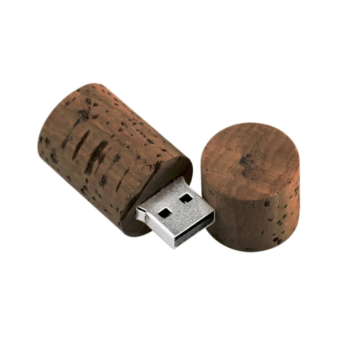 Флешка Деревянная Пробка от вина Cork Wine F51 коричневая 64 Гб - фото 2