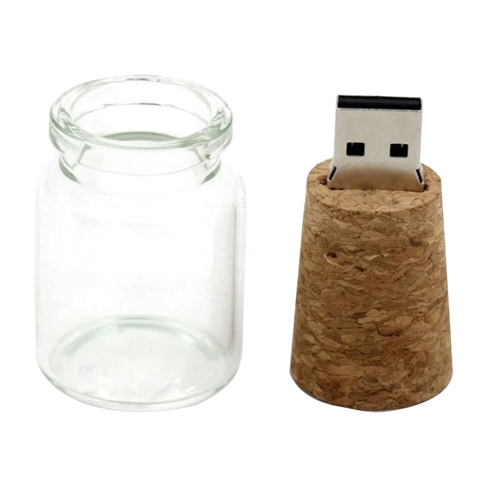 Флешка Деревянная Пробка в банке Cork Jar F52 бежевая 4 ГБ - фото 7