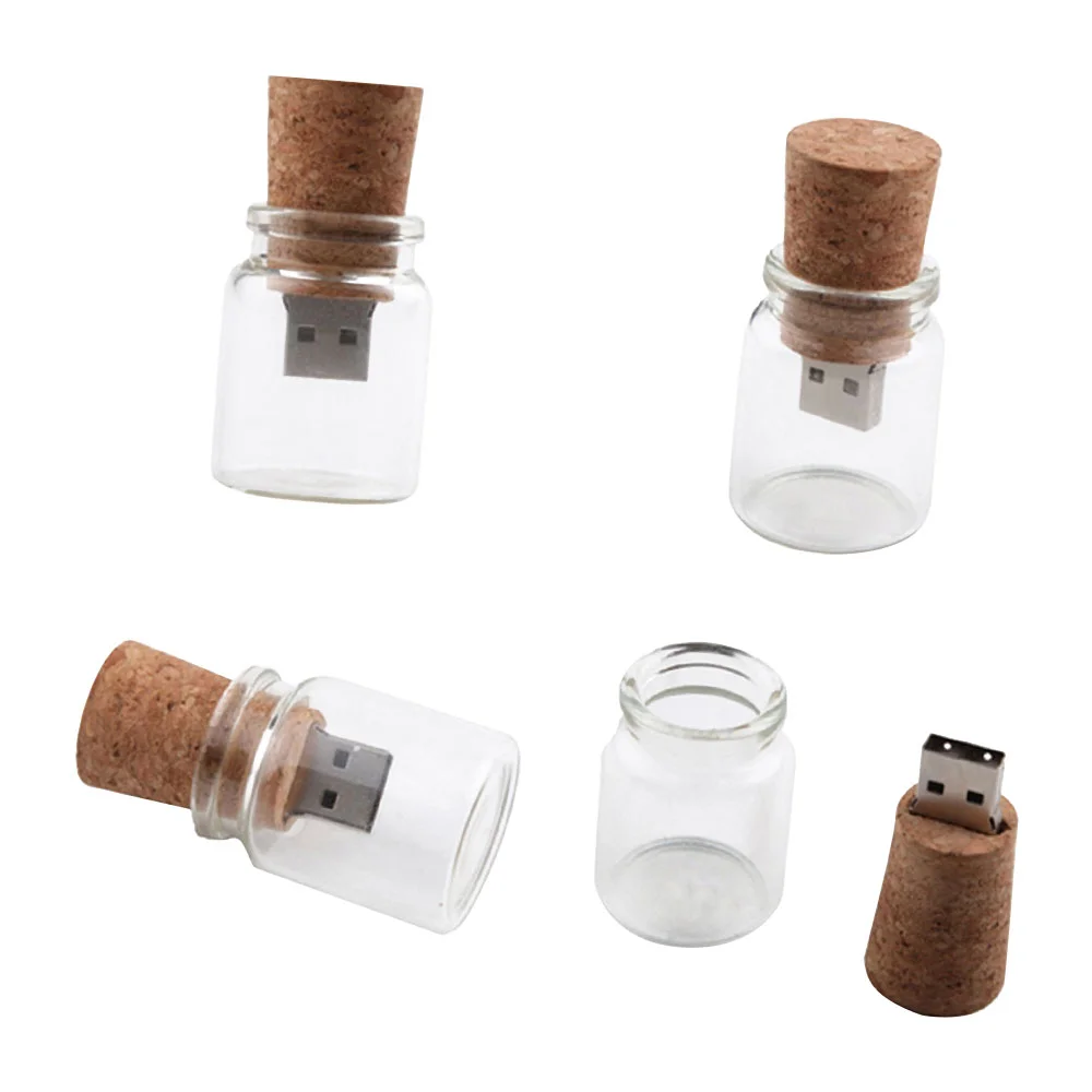 Флешка Деревянная Пробка в банке Cork Jar F52 бежевая 8 ГБ - фото 9