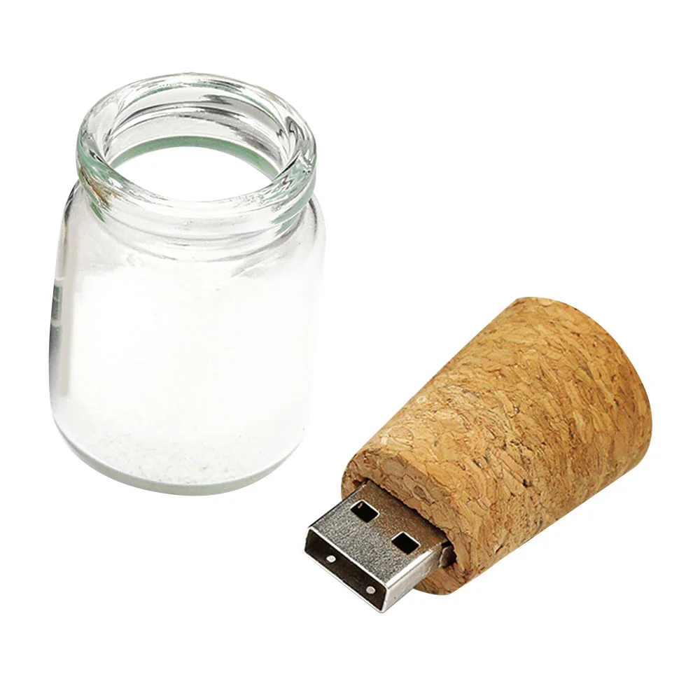 Флешка Деревянная Пробка в банке Cork Jar F52 бежевая 256 ГБ - фото 5