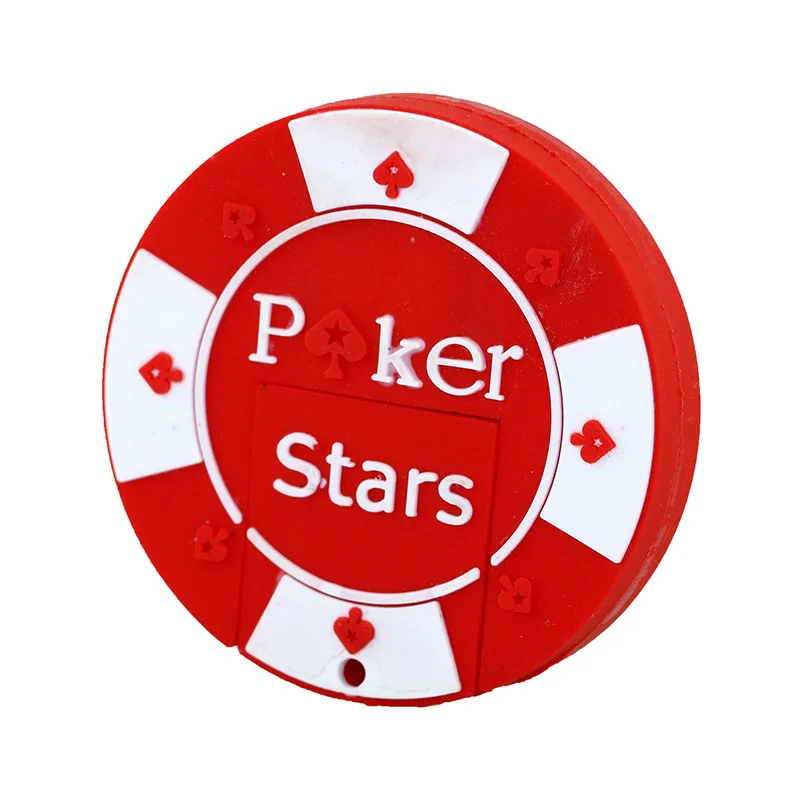 Флешка Резиновая Фишка Poker Stars Q53 красная 8 Гб - фото 4