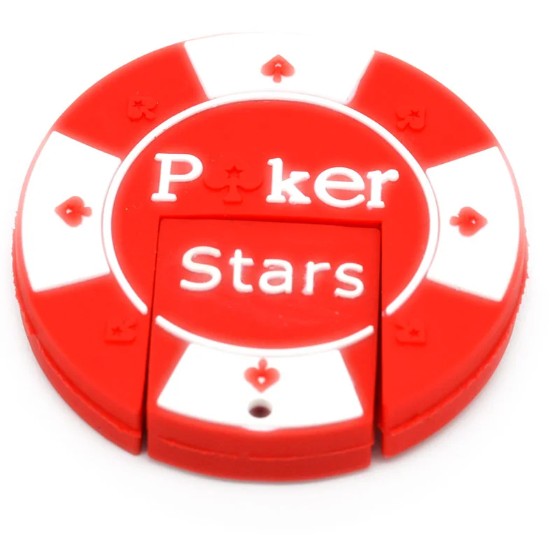 Флешка Резиновая Фишка Poker Stars Q53 красная 8 Гб - фото 5