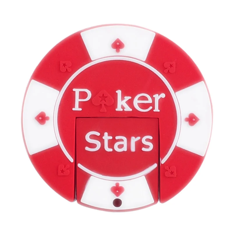 Флешка Резиновая Фишка Poker Stars Q53 красная 8 Гб - фото 7