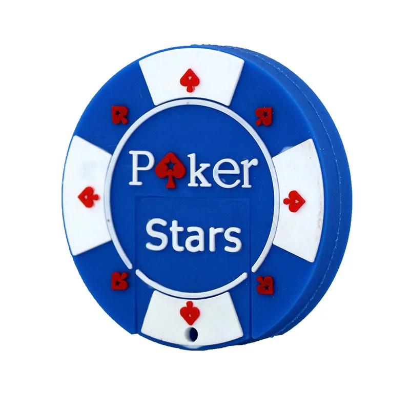 Флешка Резиновая Фишка Poker Stars Q53 синяя 8 Гб - фото 3