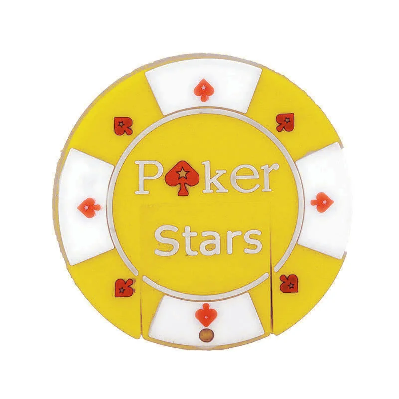 Флешка Резиновая Фишка Poker Stars Q53 желтый 8 Гб - фото 2