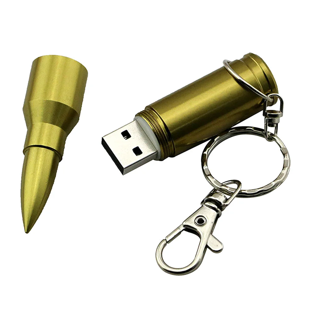 Флешка Металлическая Пуля Bullet R55 бронзовый 16 Гб - фото 8