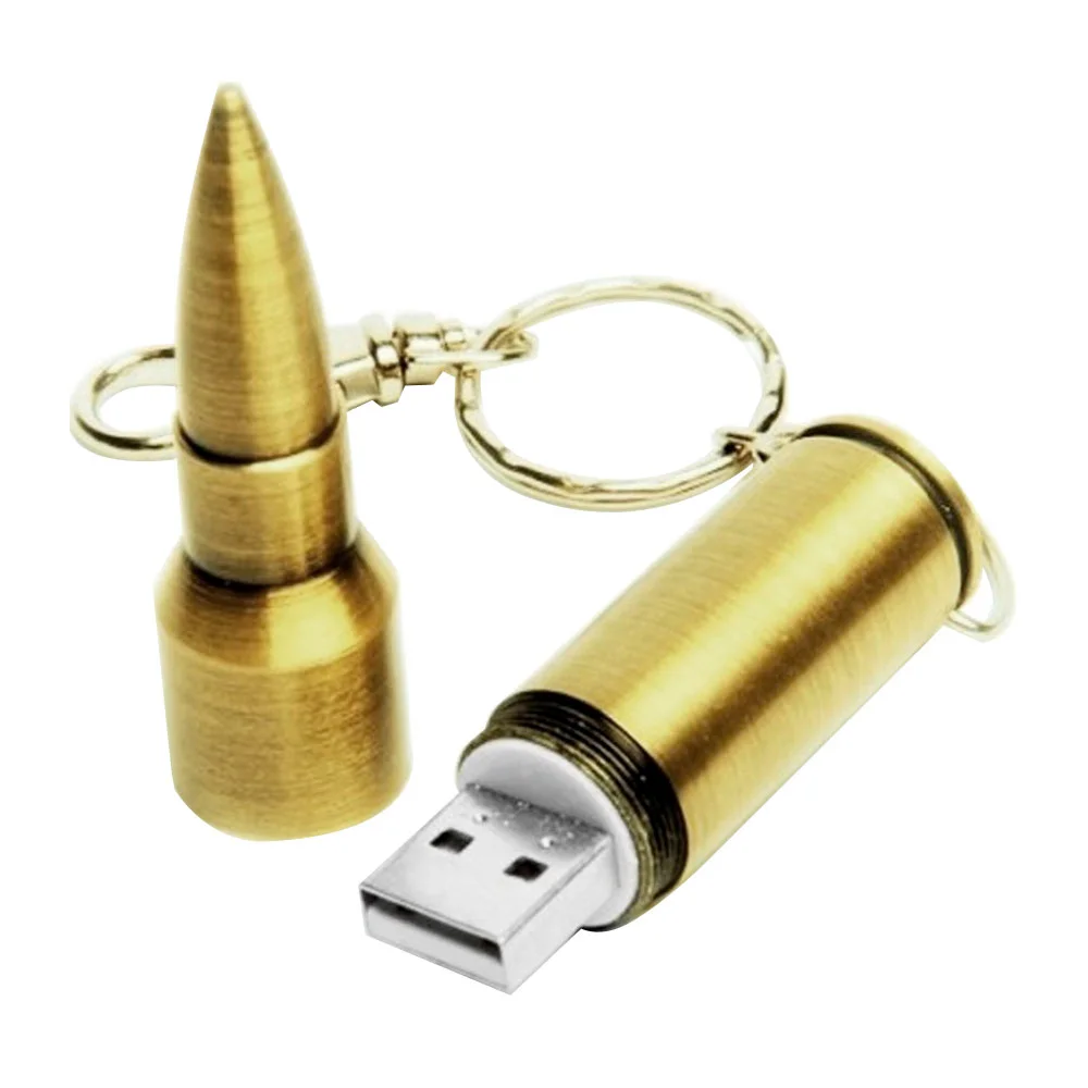 Флешка Металлическая Пуля Bullet R55 бронзовый 512 Гб - фото 4