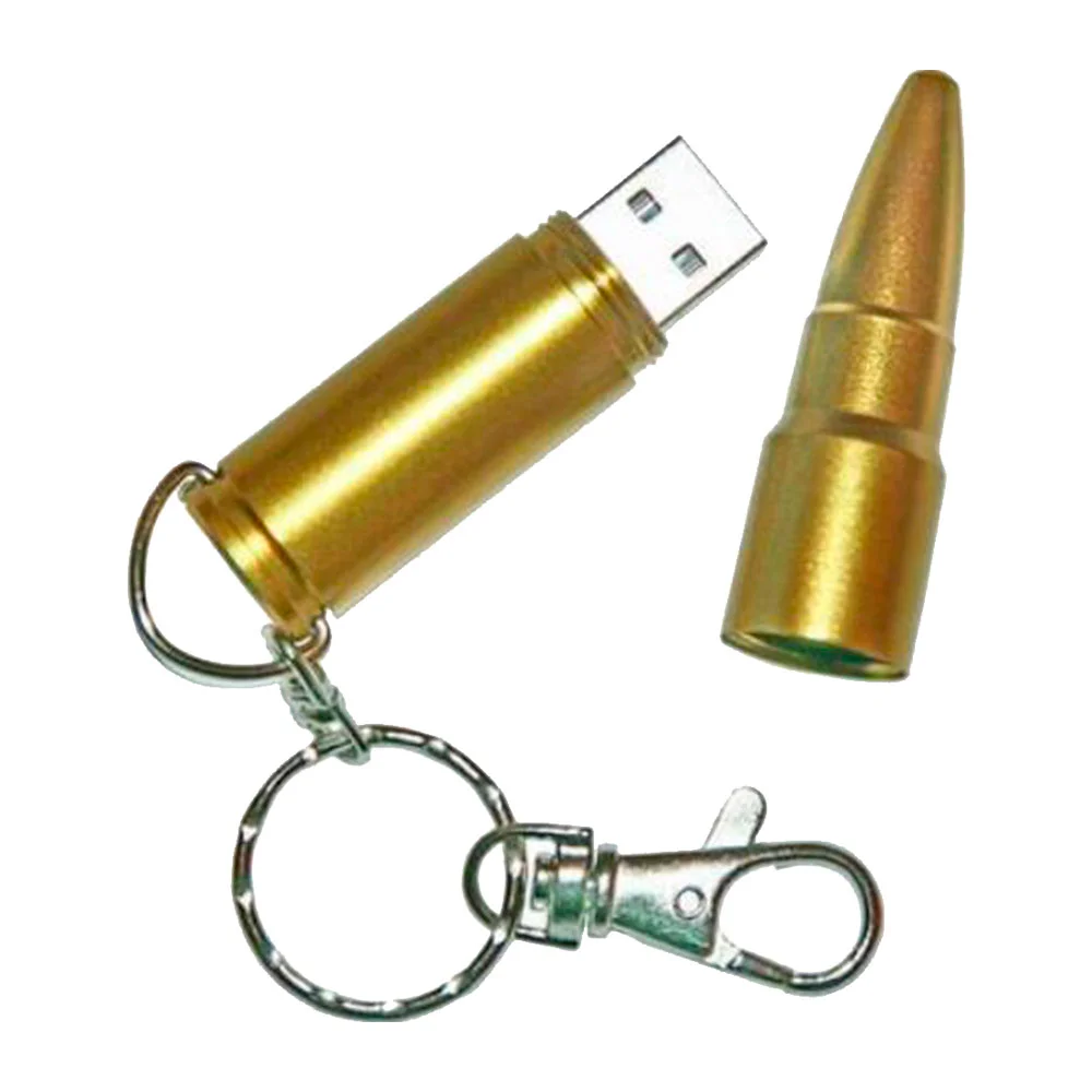 Флешка Металлическая Пуля Bullet R55 бронзовый 512 Гб - фото 5