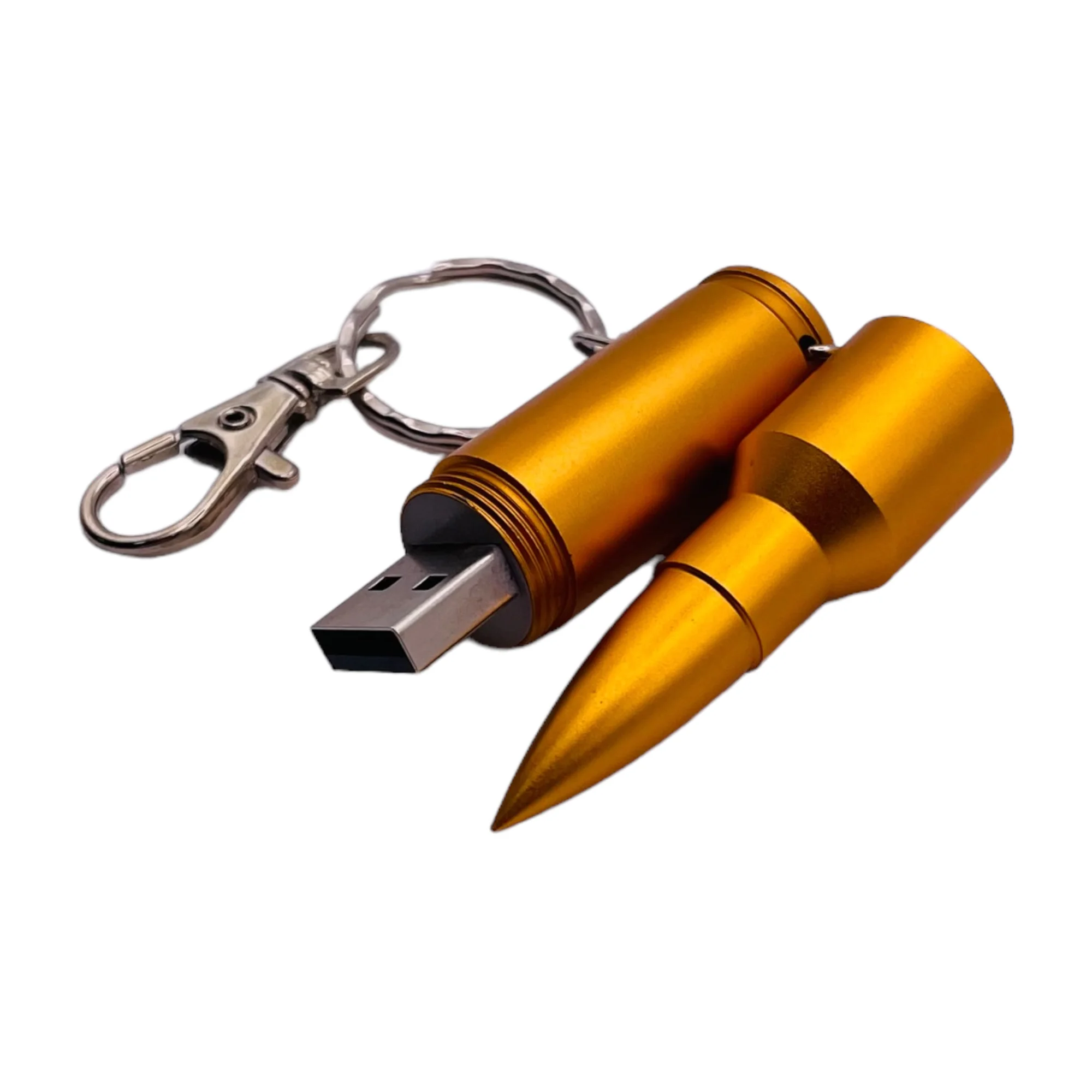 Флешка Металлическая Пуля Bullet R55 медный 64 Гб - фото 6