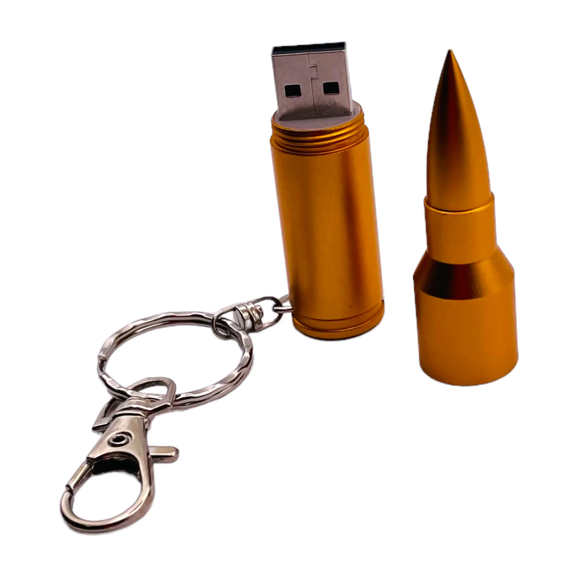 Флешка Металлическая Пуля Bullet R55 медный 256 Гб - фото 5