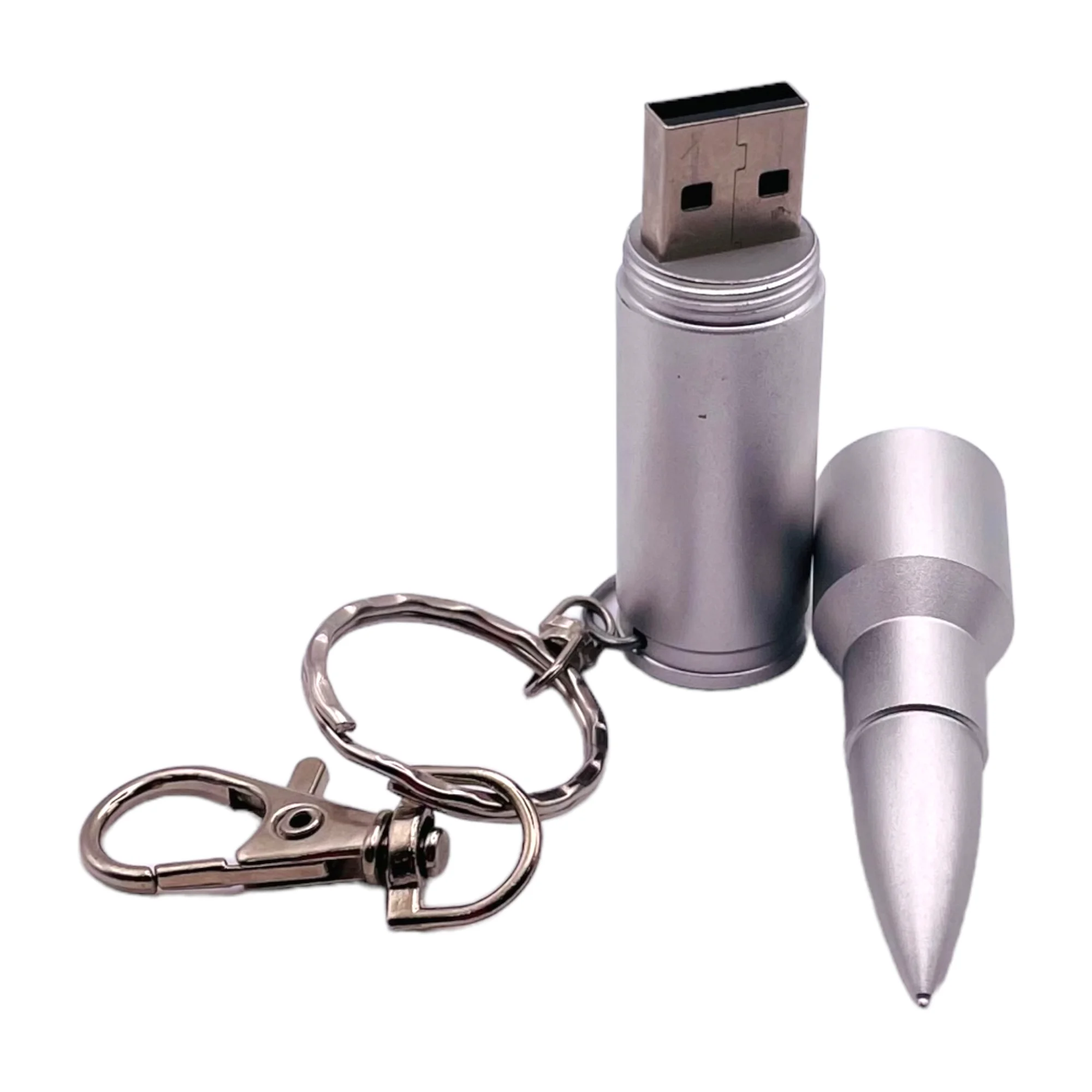 Флешка Металлическая Пуля Bullet R55 серебряный матовый 8 Гб - фото 5